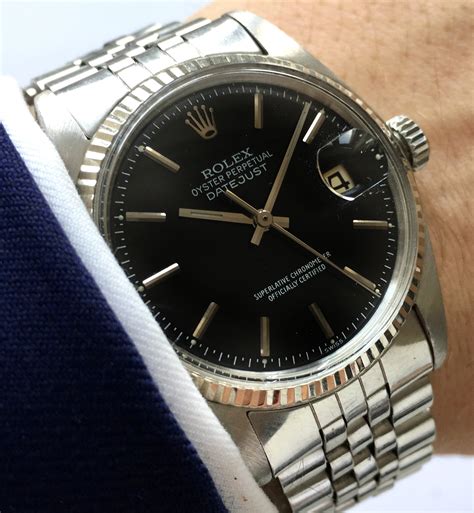 rolex datejust blå|rolex datejust black dial vintage.